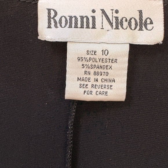 Ronni Nicole Black Midi Dress Sz 10 GUC - Picture 2 of 5